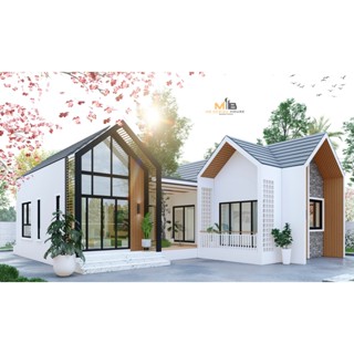 แบบบ้านสำเร็จ สไตล์นอร์ดิก 105 ตรม. 3นอน2น้ำ