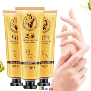 ครีมทามือสำหรับซ่อมน้ำมันม้า Anti Aging Soft Whitening Moisturizing Hand Cream MOLISA