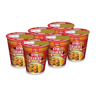 นิสชิน คัพ รสต้มยำกุ้งน้ำข้น ขนาด 77กรัม ยกแพ็ค 6ถ้วย นิชชิน NISSIN CUP TOMYUM