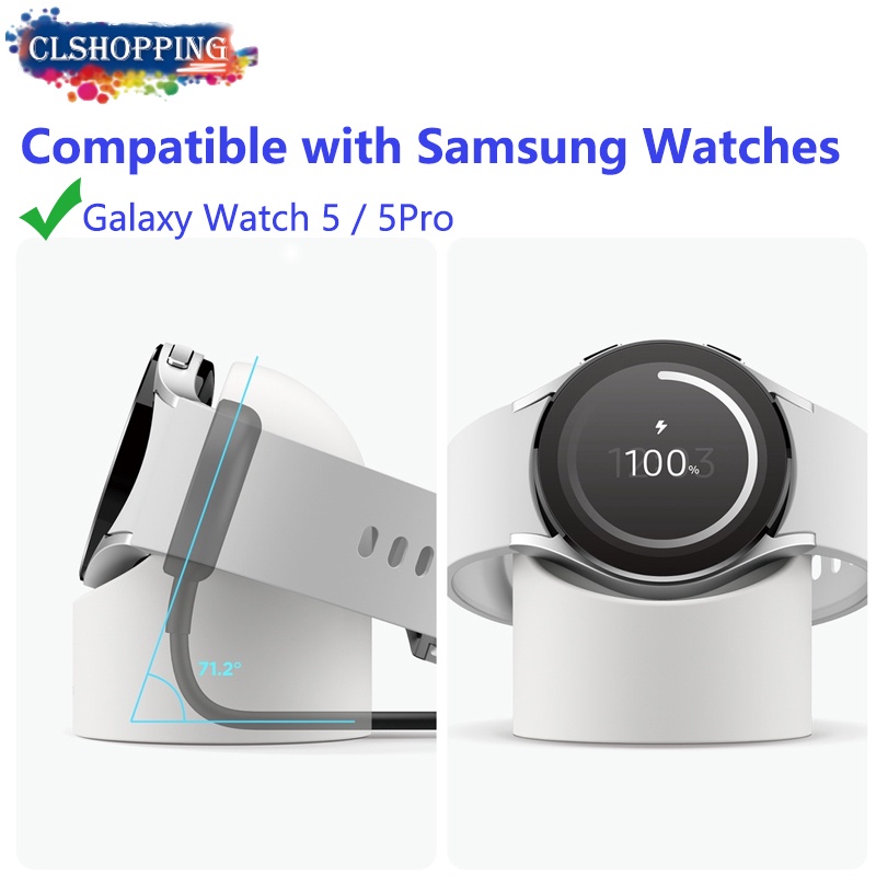 ขาตั้งที่ชาร์จ พร้อมสายเคเบิล สําหรับ Samsung Galaxy Watch 5 5 Pro active 2 (40 44 มม.) Galaxy Watch 5 Pro (45 มม.) 2022