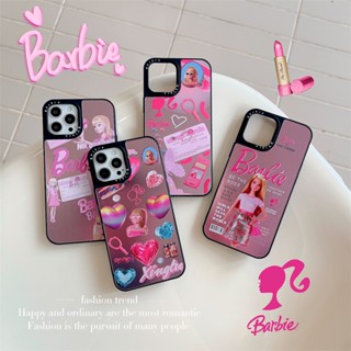 【Barbie Comics】CASETiFY สีชมพู Girly Aurora Laser Mirror Case iPhone 7Plus 8Plus X XR XS MAX 11 Pro SE2020 TPU เคสโทรศัพท์ กันกระแทก ด้านหลัง แฟชั่นน่ารัก สไตล์ INS