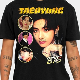 เสื้อยืดพิมพ์ลายแฟชั่น Taehyung Bangtan Boys Bangtan Senyeondan Kpop เสื้อยืด สไตล์วินเทจ BYTE OPHT