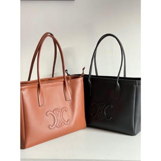 พรี​ ราคา12900 Celine Tote กระเป๋าถือ กระเป๋าหิ้วกระเป๋าสะพายไหล่ หนังวัว กระเป๋าแฟชั่น