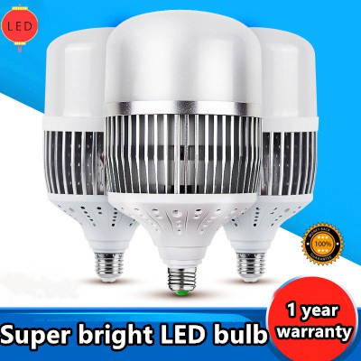 Ready Stock Super Bright Lampu หลอดไฟ LED E27 50W 80W 100W 150W หลอดไฟ LED โคมไฟวิศวกรรม โคมไฟบ้าน ไฟสปอร์ตไลท์ สีขาว วอ