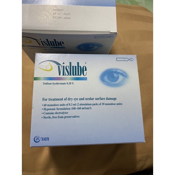 ขายขาดทุน! Vislube 0.3 ml. (60หลอด/1กล่อง)Exp.2024