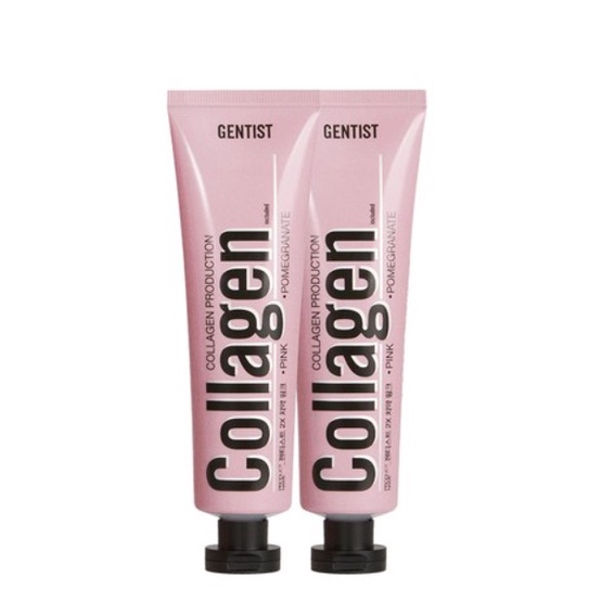 [Gentist] ยาสีฟันคอลลาเจนสีชมพูหรือมิ้นท์สมุนไพร x 2p 2ชิ้น