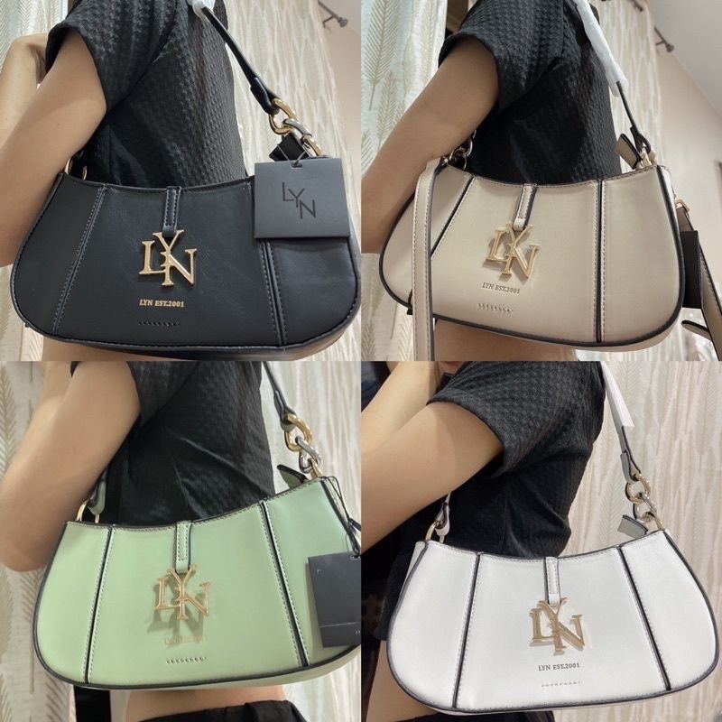 พร้อมส่ง 💓 กระเป๋าสะพายข้าง LYN ทรง hobo รุ่นใหม่  ทรงสวยคล้องไหล่สะพายข้าง งานตามหา กระเป๋าlyn ทรงพอช  สุดฮิต ✨รหัส LH