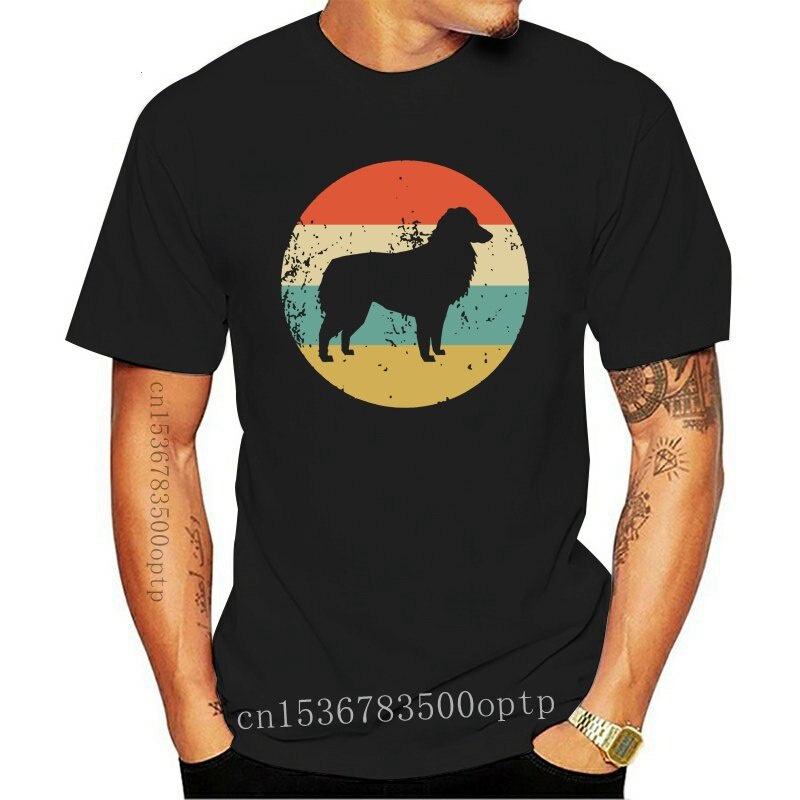 เสื้อเบลาส์ Avustralya çoban gömlek-Vintage Retro Aussie erkek t-Shirt köpek simgesi gömlek Harajuku Tops moda klasik Te