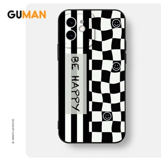 Guman เคสไอโฟน เคสซิลิโคนนุ่มกันกระแทกน่ารักตลก เคสโทรศัพท์ สีดำ Compatible for iPhone 14 13 12 11 Pro Max SE 2020 X XR XS 8 7 6 6S Plus พลัส XYB951