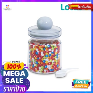 LOTUSS โหลกลมหัวจุกเทา 500มล #372-3LOTUSS ROUND CANISTER GRAY 500ML #372-3