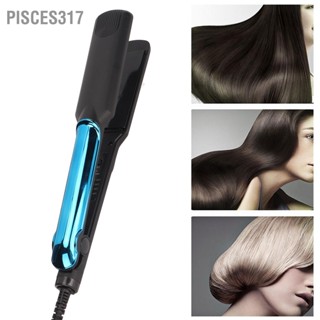 Pisces317 Flat Iron Hair Straightener 2 in 1 40W Thermostat Quick Heating Portable and Curler EU Plug 220‑240V