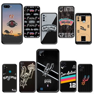 เคสโทรศัพท์มือถือแบบนิ่ม ลายโลโก้ san antonio spurs NBA สําหรับ OPPO Realme C17 C11 C12 C15