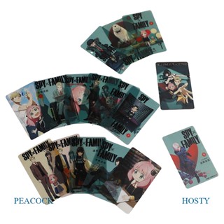 Peacock โฟโต้การ์ด PVC ใส ขนาดเล็ก ลายการ์ตูนอนิเมะ Spy×Family ของขวัญ สําหรับแฟนคลับ 16 ชิ้น ต่อชุด