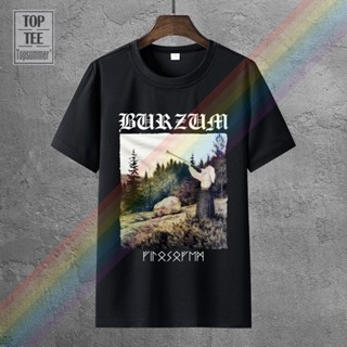 เสื้อคนอ้วนผญ เสื้อยืด Burzum ปก Filosofem Ver2 เสื้อยืดพิมพ์ผู้ชายเสื้อยืดลําลองเสื้อยืดพลัสขนาดน่ารักเสื้อทีเชิ้ตผ้าฝ้