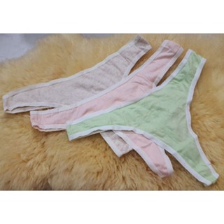 #จีสตริง #gstring #Thong กางเกงใน ยี่ห้อ Motherhood Maternity สีพื้น ขอบขาว 3 สี ครีม เขียวอ่อน ชมพูอ่อน มือ 1 ใส่สบาย