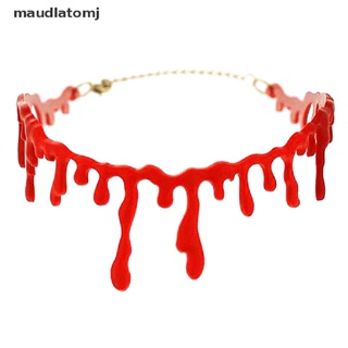 Maud Halloween Decoration Horror Blood Drip Necklace Fake Blood Costume Necklaces EN