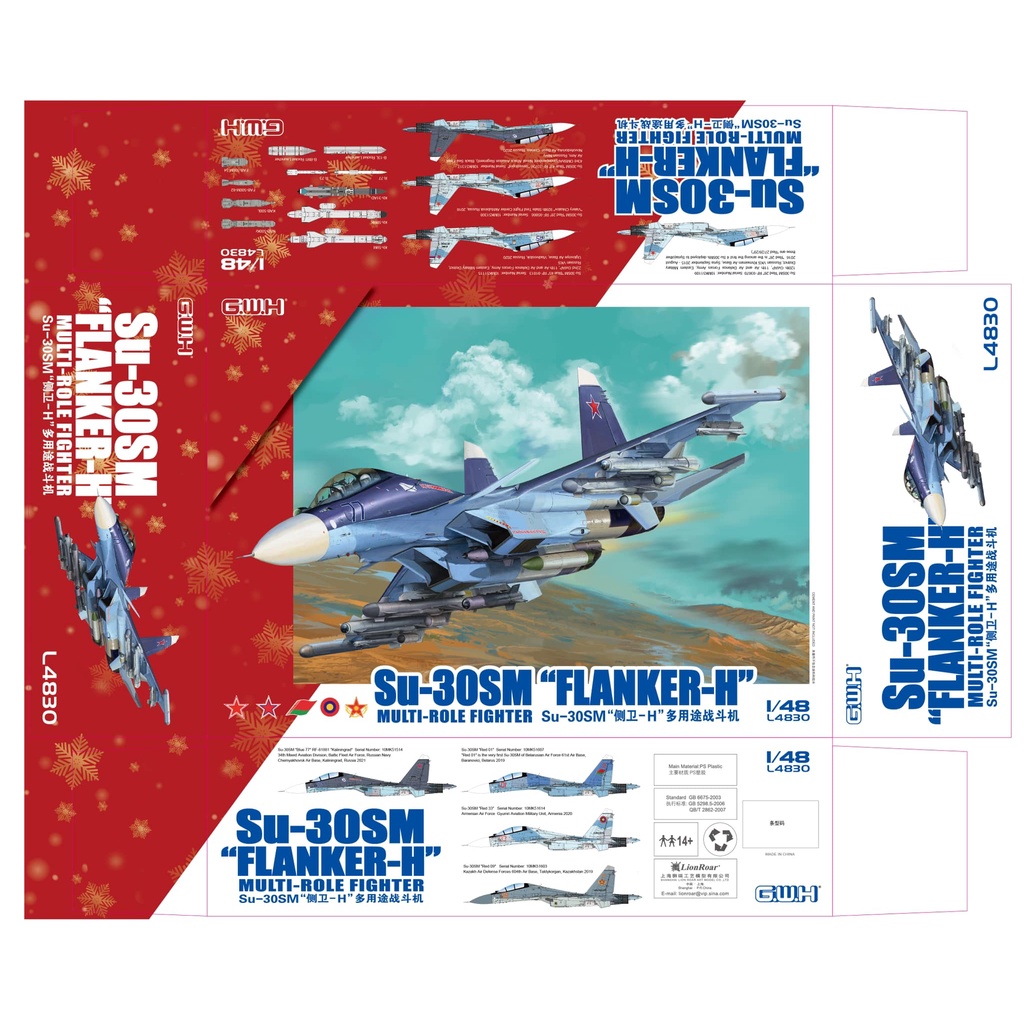 Aircraft Model G.W.H Great Wall Hobby 1/48 L4830 Su-30SM Flanker H Multirole Fighter