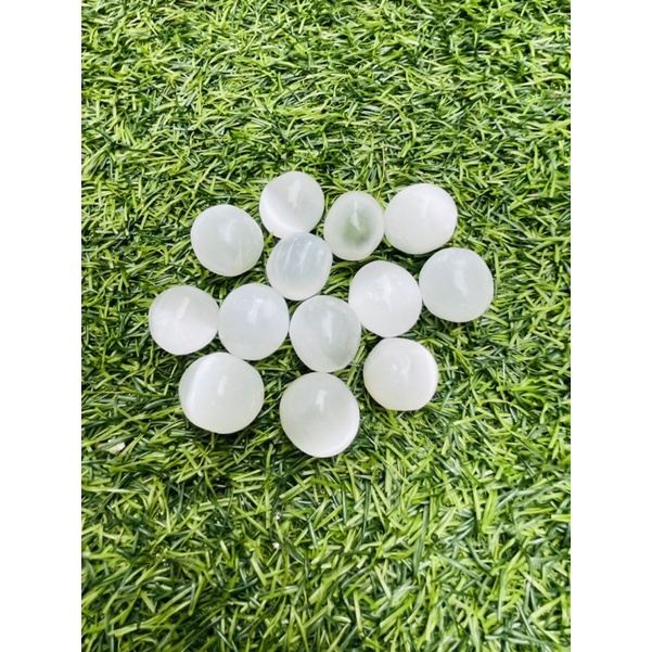 One Selenite Tumbled Stone 25-30mm เซเลไนท์Hand Polished Morocco Reiki Healing Crystal