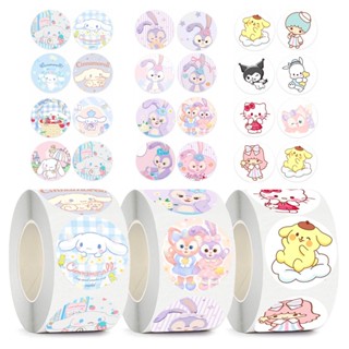 SANRIO สติกเกอร์ ลายการ์ตูนคริสต์มาส ซานริโอ้ ซินนาม่อนโรล สําหรับตกแต่งสมุดภาพ ซองจดหมาย ของขวัญ วันวาเลนไทน์