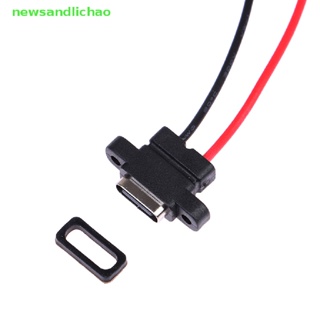 Newsandlichao ซ็อกเก็ตเชื่อมต่อ USB 3.1 Type-C 2Pin SMD SMT ตัวเมีย พอร์ตชาร์จเร็ว 2 ชิ้น