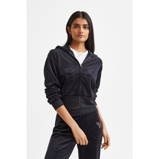 H&M Woman Velour zip-through hoodie 1116671