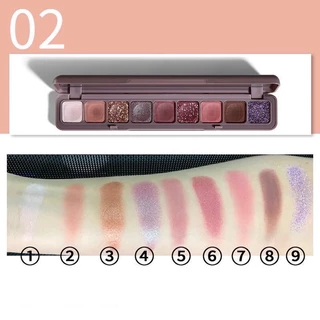S-06✨LAMEILA พาเลทอายแชโดว์ 9 สีในหนึ่งตลับ อายแชโดว์กลิตเตอร์ เนื้อดินน้ำมัน สีสวย ติดทนนาน กันน้ำ มีสีทั้งหมด 9 ช่อง