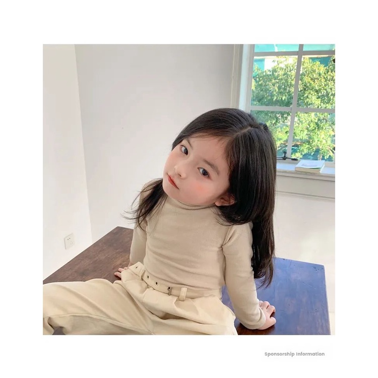 เสื้อยืดแขนยาว คอปก ขนาดเล็ก ให้ความอบอุ่น แฟชั่นฤดูใบไม้ร่วง สําหรับเด็กผู้ชาย และเด็กผู้หญิง - รูปที่ 3