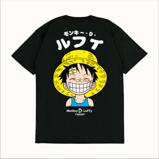 เสื้อยืด ลายการ์ตูนอนิเมะวันพีช MONKEY D LUFFY KIDS V1 สําหรับเด็ก