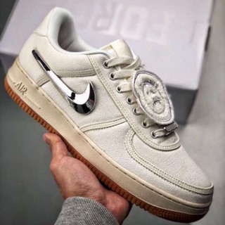 รองเท้ากีฬา Travis Scott X Nike Air Force 1 AF รองเท้ากีฬา