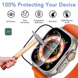 ฟิล์ม กระจกนิรภัย 3D ลงโค้ง A watch S10 film iwatch Series 11 10 9 8 7 6 SE /5 4 / 3 / 2 / 1 ฟิล์มสําหรับแอปเปิ้ลวอช