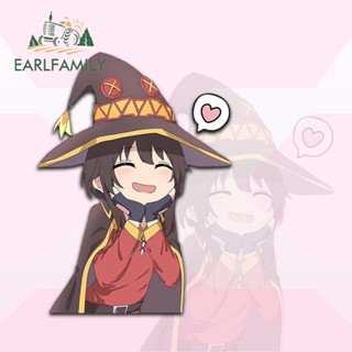 Earlfamily สติกเกอร์ ลายอนิเมะ Megumin น่ารัก ขนาด 13 ซม. x 6.1 ซม. สําหรับติดตกแต่งรถยนต์ แล็ปท็อป เซิร์ฟบอร์ด รถจักรยานยนต์ Campervan