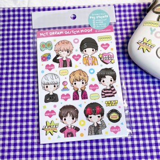 (สินค้าพร้อมส่ง) ♡ nct dream glitch mode fanart sticker •₊˚   สติกเกอร์แฟนอาร์ตกลิชโหมดกลิชใจ น้องดรีม ครบ 7 เมมเบอร์