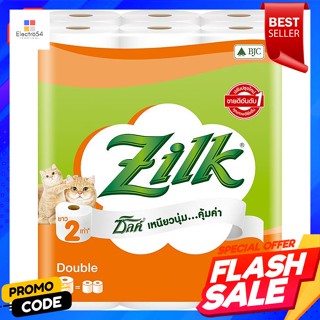 ซิลค์ ดับเบิ้ลโรล กระดาษชำระ แพ็ค 24 ม้วนSilk Double Roll Toilet Paper Pack 24 Rolls