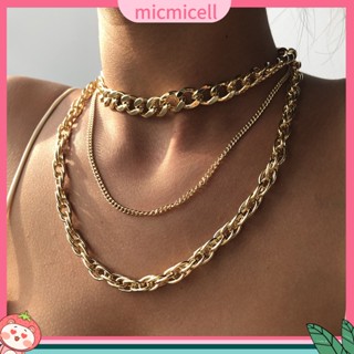 (micmicell) สร้อยคอโซ่หนา สไตล์ฮิปฮอป สําหรับผู้หญิง