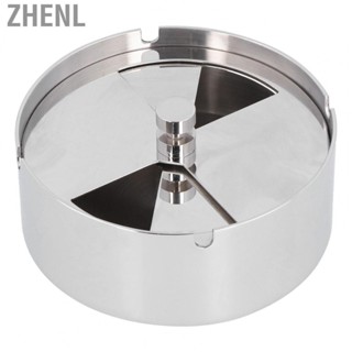 Zhenl Ashtray Outdoor Thickened Stainless Steel Windproof Rotating Cover Ashtray G