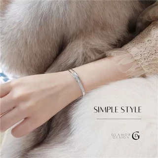 GLAMOR✨พร้อมส่ง กําไลเพชร Full Stars กำไลเงินแท้ กำไลแฟชั่น กําไลข้อมือผู้หญิง กำไลข้อมือเพชร