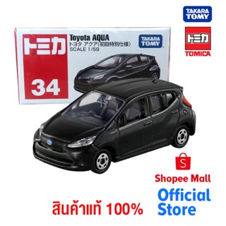 Takara Tomy โทมิก้า โมเดลรถ Tomica No.34 Toyota Aqua 1st Edition