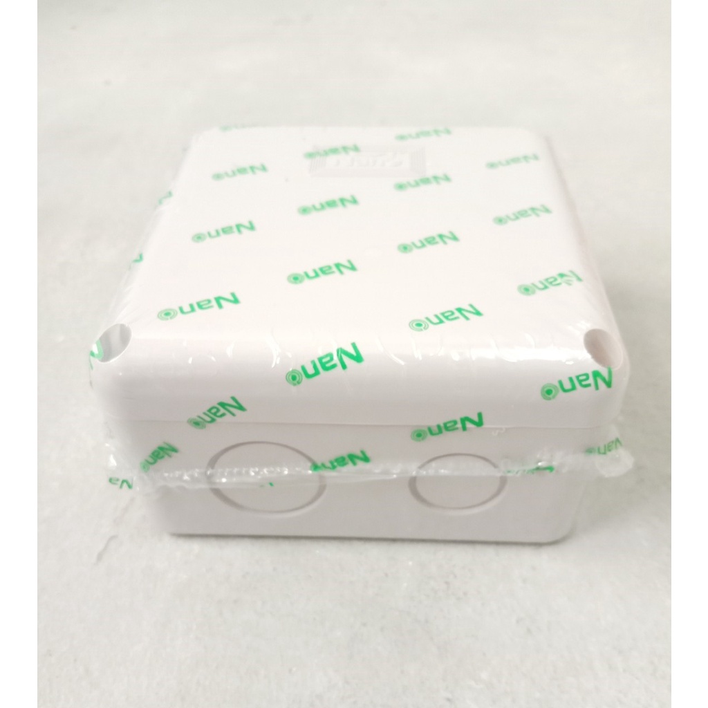 (สินค้าพร้อมส่ง) กล่องพลาสติกกันน้ำ 6x6 ขาว NANO