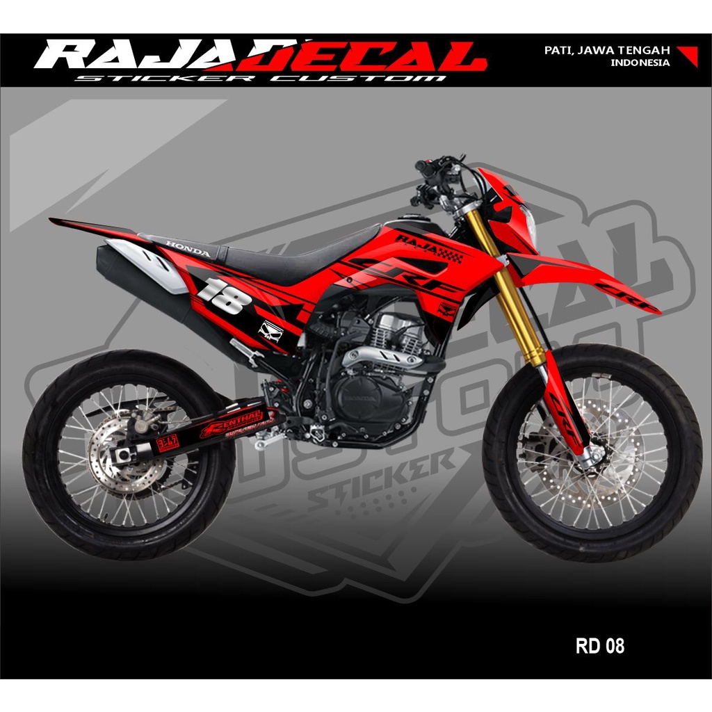 สติ๊กเกอร์รูปลอก CRF 150L - สติ๊กเกอร์รูปลอก Fullbody CRF 150L Graphic RD 08