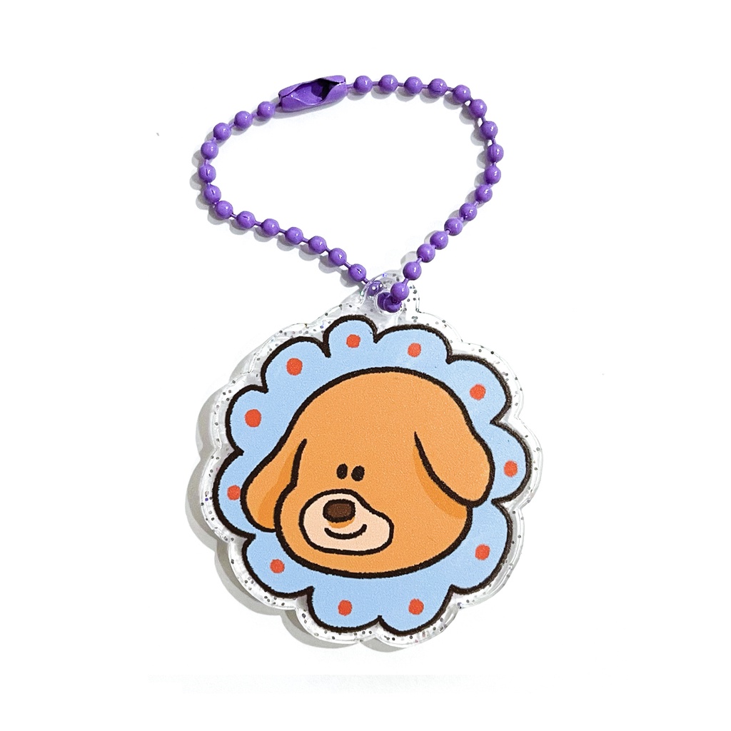 ssktmmee - keyring1 (blue dog face)