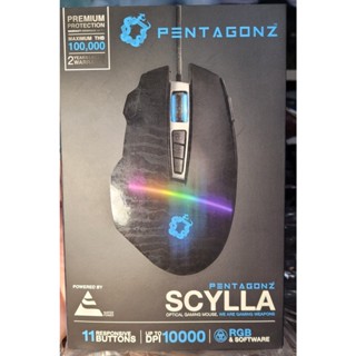 Anitech PENTAGONZ MOUSE เมาส์เกมมิ่ง (เมาส์) GAMING SCYLLA A37M-C ของใหม่ มือ1