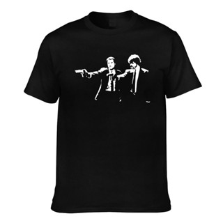 เสื้อยืด พิมพ์ลายการ์ตูนญี่ปุ่น คาวบอย Bebop Pulp Fiction สไตล์ตลก