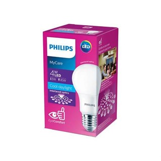 หลอด LED PHILIPS A60 E27 4วัตต์ สีขาวนวล