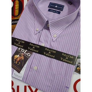 🏇Polo Valente" เสื้อเชิ้ตแขนสั้นลายริ้วผ้า COTTON CVC เนื้อแน่นสวมใส่สบายจัดลายใหม่มาลด 70% จาก 1,690 บาทเหลือ 490 บาท