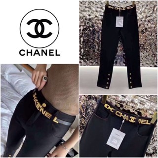 กางเกงขายาว Chanel + สายร้อยเอว Chanel