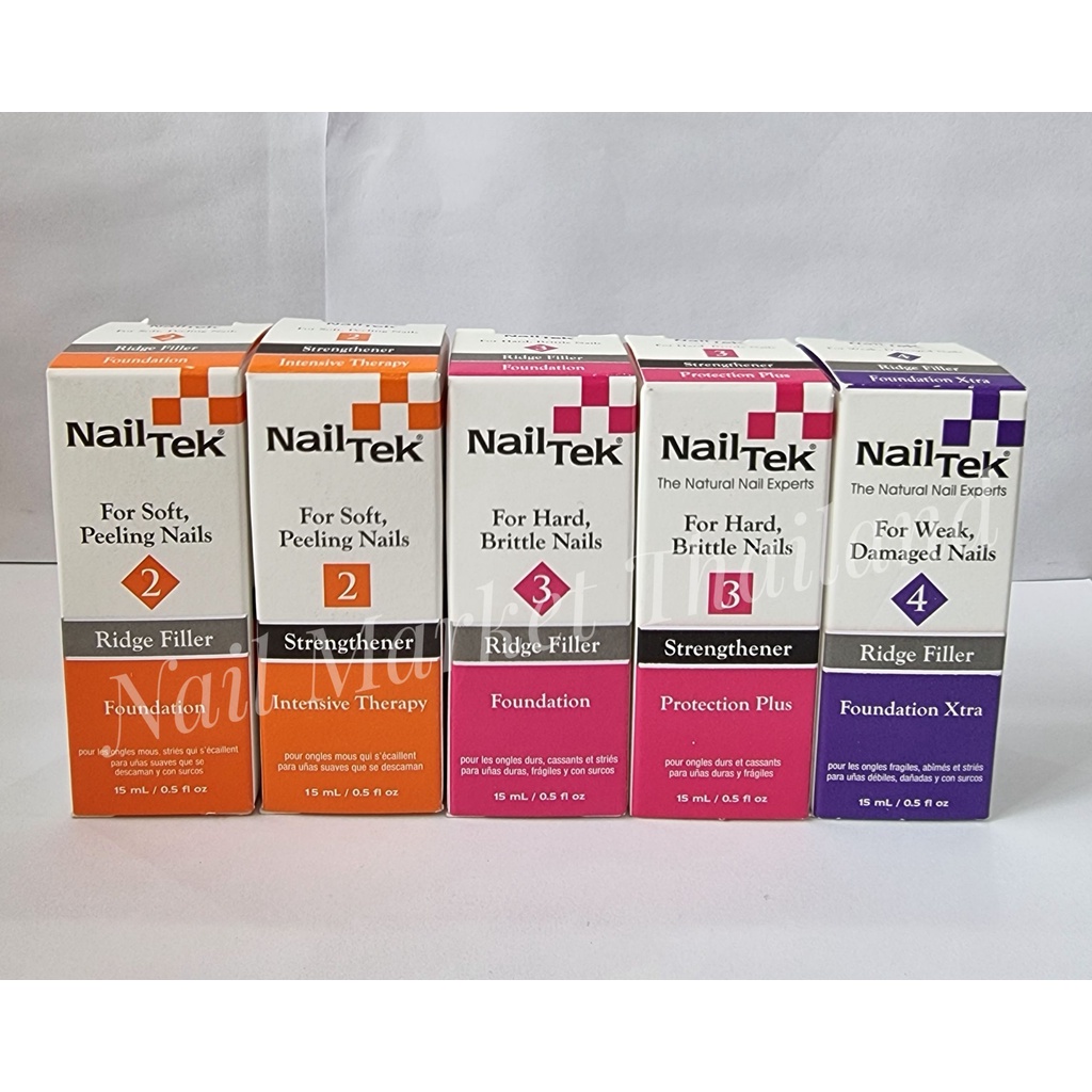 Nail Tek🇺🇸 Keratin Nail Treatment บำรุงเล็บเสีย 4 สูตร แบบไม่ต้องอบ ของแท้จากUSA พร้อมส่ง