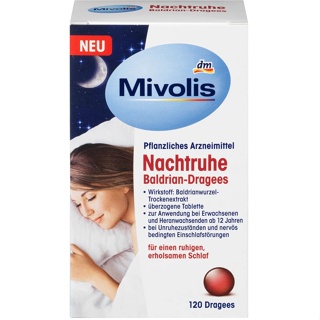 (New Package!!!)วิตามินช่วยในการนอนหลับจากเยอรมัน Mivolis Nachtruhe,120 Dragees