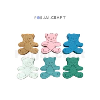 ลูกปัดหมี Teddy bear bead 25mm