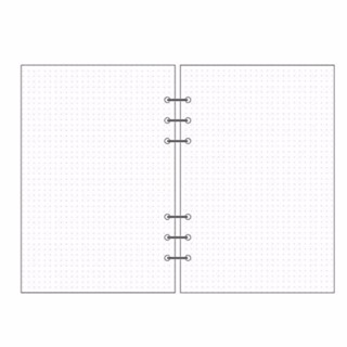 ใหม่ สมุดโน้ตไดอารี่ ขนาด A5 6 หลุม ลายจุด และกระสุน