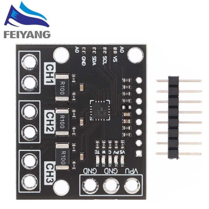 Ina3221 โมดูลสามช่องทาง วัดด้านข้าง แรงดันไฟ และรถบัส พร้อมอินเตอร์เฟซ I 2C- และ SMBUS